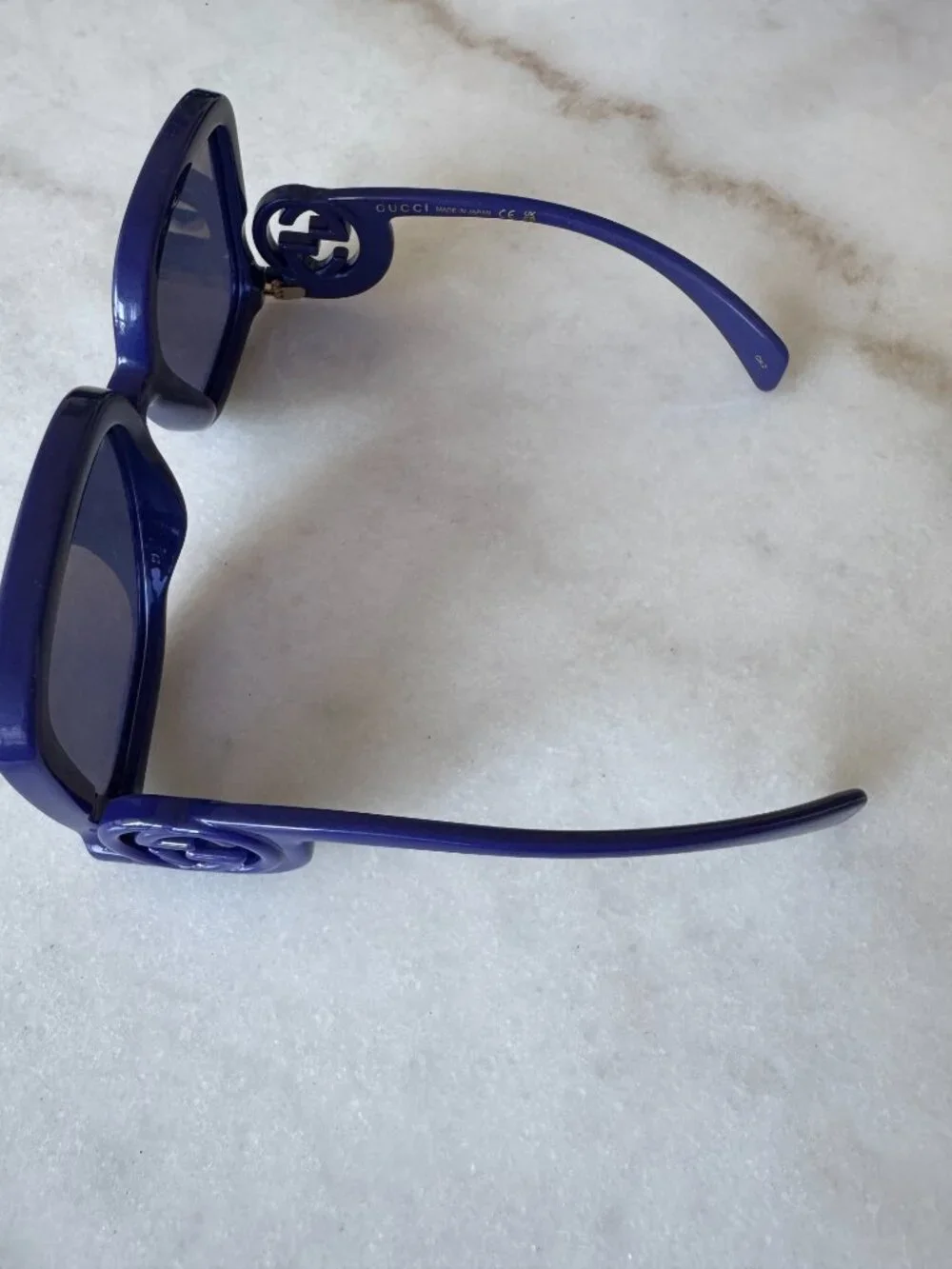 Gucci GG Square Sunglasses - Shiny Violet/Blue